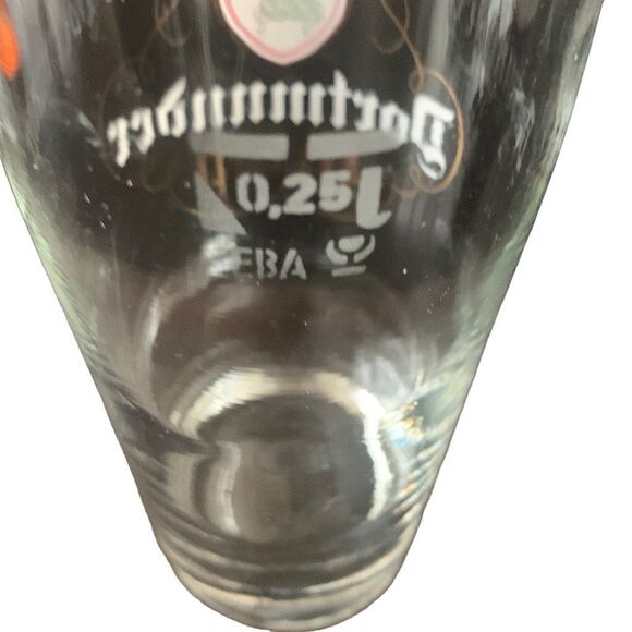 Vintage Riter Bier Beer Dortmunder .25 Liter Gold Rim Glass West Germany Rare - Picture 5 of 11